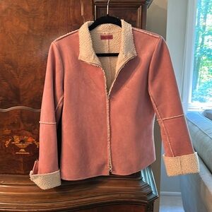 Pink “Suede” (polyester) Jacket - Full Zip